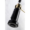 image:imageGourmetier GS8180DL Concord 2Handle Wall Mount PullDown Kitchen Faucet Matte BlackBrushed Brass