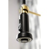 image:imageGourmetier GS8180DL Concord 2Handle Wall Mount PullDown Kitchen Faucet Matte BlackBrushed Brass