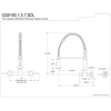 image:imageGourmetier GS8180DL Concord 2Handle Wall Mount PullDown Kitchen Faucet Matte BlackBrushed Brass