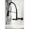 image:imageGourmetier GS8180DL Concord 2Handle Wall Mount PullDown Kitchen Faucet Matte BlackMatte Black