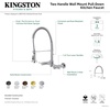 image:imageGourmetier GS8180DL Concord 2Handle Wall Mount PullDown Kitchen Faucet Matte BlackMatte Black