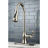 image:imageGourmetier GSY7771ACL American Classic SingleHandle PullDown Sprayer Kitchen Faucet Polished ChromeBrushed Nickel