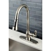 image:imageGourmetier GSY7771ACL American Classic SingleHandle PullDown Sprayer Kitchen Faucet Polished ChromeBrushed Nickel