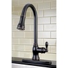 image:imageGourmetier GSY7771ACL American Classic SingleHandle PullDown Sprayer Kitchen Faucet Polished ChromeOil Rubbed Bronze