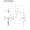 image:imageGourmetier GSY7771ACL American Classic SingleHandle PullDown Sprayer Kitchen Faucet Polished ChromePolished Chrome
