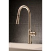 image:imageGourmetier LS2721NYL SingleHandle PullDown Kitchen Faucet Polished ChromeBrushed Nickel
