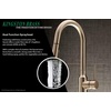 image:imageGourmetier LS2721NYL SingleHandle PullDown Kitchen Faucet Polished ChromeBrushed Nickel