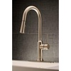 image:imageGourmetier LS2721NYL SingleHandle PullDown Kitchen Faucet Polished ChromeBrushed Nickel