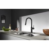 image:imageGourmetier LS2721NYL SingleHandle PullDown Kitchen Faucet Polished ChromeMatte Black