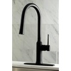 image:imageGourmetier LS2721NYL SingleHandle PullDown Kitchen Faucet Polished ChromeMatte Black