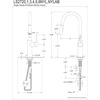 image:imageGourmetier LS2721NYL SingleHandle PullDown Kitchen Faucet Polished ChromeMatte Black