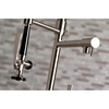 image:imageGourmetier LS8500CTL Continental SingleHandle PreRinse Kitchen Faucet Matte BlackBrushed Nickel