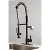 image:imageGourmetier LS8500CTL Continental SingleHandle PreRinse Kitchen Faucet Matte BlackOil Rubbed Bronze