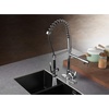 image:imageGourmetier LS8500CTL Continental SingleHandle PreRinse Kitchen Faucet Matte BlackPolished Chrome