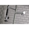 image:imageGourmetier LS8500CTL Continental SingleHandle PreRinse Kitchen Faucet Matte BlackPolished Chrome
