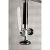 image:imageGourmetier LS8500CTL Continental SingleHandle PreRinse Kitchen Faucet Matte BlackPolished Chrome