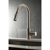 image:imageGourmetier LS8620DL Concord SingleHandle PullDown Kitchen Faucet Matte BlackBrushed Nickel