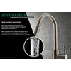 image:imageGourmetier LS8620DL Concord SingleHandle PullDown Kitchen Faucet Matte BlackBrushed Nickel