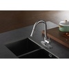 image:imageGourmetier LS8620DL Concord SingleHandle PullDown Kitchen Faucet Matte BlackPolished Chrome