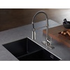 image:imageGourmetier LS8670CTL Continental SingleHandle PreRinse Kitchen Faucet Matte BlackBrushed Nickel