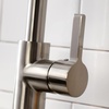 image:imageGourmetier LS8670CTL Continental SingleHandle PreRinse Kitchen Faucet Matte BlackBrushed Nickel