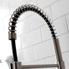 image:imageGourmetier LS8670CTL Continental SingleHandle PreRinse Kitchen Faucet Matte BlackBrushed Nickel