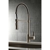 image:imageGourmetier LS8670CTL Continental SingleHandle PreRinse Kitchen Faucet Matte BlackBrushed Nickel