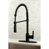 image:imageGourmetier LS8670CTL Continental SingleHandle PreRinse Kitchen Faucet Matte BlackMatte Black