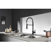 image:imageGourmetier LS8670CTL Continental SingleHandle PreRinse Kitchen Faucet Matte BlackMatte Black