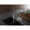 image:imageGourmetier LS8670CTL Continental SingleHandle PreRinse Kitchen Faucet Matte BlackPolished Chrome