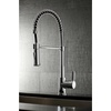 image:imageGourmetier LS8670CTL Continental SingleHandle PreRinse Kitchen Faucet Matte BlackPolished Chrome