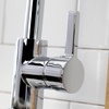 image:imageGourmetier LS8670CTL Continental SingleHandle PreRinse Kitchen Faucet Matte BlackPolished Chrome