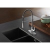 image:imageGourmetier LS8670CTL Continental SingleHandle PreRinse Kitchen Faucet Matte BlackPolished Chrome