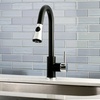 image:imageGourmetier LS8727DL Concord SingleHandle PullDown Kitchen Faucet Matte BlackChromeMatte BlackPolished Chrome