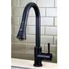 image:imageGourmetier LS8727DL Concord SingleHandle PullDown Kitchen Faucet Matte BlackChromeNaples Bronze