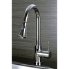 image:imageGourmetier LS8727DL Concord SingleHandle PullDown Kitchen Faucet Matte BlackChromePolished Chrome