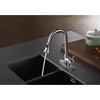 image:imageGourmetier LS8727DL Concord SingleHandle PullDown Kitchen Faucet Matte BlackChromePolished Chrome