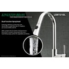 image:imageGourmetier LS8727DL Concord SingleHandle PullDown Kitchen Faucet Matte BlackChromePolished Chrome