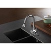 image:imageGourmetier LS8727DL Concord SingleHandle PullDown Kitchen Faucet Matte BlackChromePolished Chrome