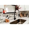 image:imageGourmetier LS8777DKL Kaiser SingleHandle PreRinse Kitchen Faucet Matte BlackPolished ChromeMatte Black