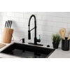 image:imageGourmetier LS8777DKL Kaiser SingleHandle PreRinse Kitchen Faucet Matte BlackPolished ChromeMatte Black