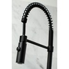 image:imageGourmetier LS8777DKL Kaiser SingleHandle PreRinse Kitchen Faucet Matte BlackPolished ChromeMatte Black
