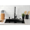 image:imageGourmetier LS8777DKL Kaiser SingleHandle PreRinse Kitchen Faucet Matte BlackPolished ChromeMatte Black