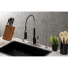 image:imageGourmetier LS8777DKL Kaiser SingleHandle PreRinse Kitchen Faucet Matte BlackPolished ChromeMatte BlackBrushed Nickel