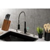 image:imageGourmetier LS8777DKL Kaiser SingleHandle PreRinse Kitchen Faucet Matte BlackPolished ChromeMatte BlackBrushed Nickel