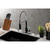 image:imageGourmetier LS8777DKL Kaiser SingleHandle PreRinse Kitchen Faucet Matte BlackPolished ChromeMatte BlackPolished Chrome