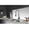 image:imageGourmetier LS8777DKL Kaiser SingleHandle PreRinse Kitchen Faucet Matte BlackPolished ChromeMatte BlackPolished Chrome