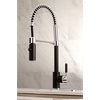 image:imageGourmetier LS8777DKL Kaiser SingleHandle PreRinse Kitchen Faucet Matte BlackPolished ChromeMatte BlackPolished Chrome