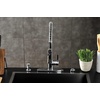 image:imageGourmetier LS8777DKL Kaiser SingleHandle PreRinse Kitchen Faucet Matte BlackPolished ChromePolished Chrome