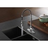 image:imageGourmetier LS8777DKL Kaiser SingleHandle PreRinse Kitchen Faucet Matte BlackPolished ChromePolished Chrome